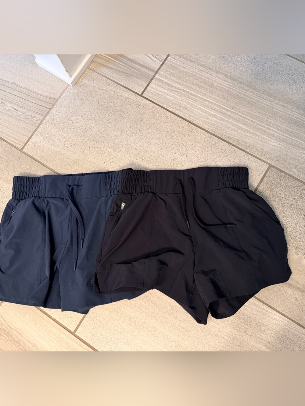all in motion Women's Athletic Pull-On Shorts in Black and Navy